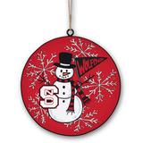 NC State Wolfpack Metal Snowman Ornament