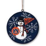 Auburn Tigers Metal Snowman Ornament