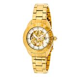 Empress Women's Watches Gold/White - Goldtone & White Mother-of-Pearl Godiva Bracelet Watch
