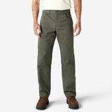 Dickies Men's Big & Tall Relaxed Fit Heavyweight Duck Carpenter Pants - Rinsed Moss Green Size 34 36 (1939)