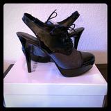 Nine West Shoes | 5 Stiletto Shoes | Color: Black/Gray | Size: 9.5