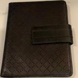 Gucci Accessories | Gucci Ipad Leather Textured 2 Cover With Closure | Color: Black/Red | Size: 9.5 X 7.5 Inches