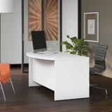 Bush Business Furniture Studio C Bow Front Desk 72" White - SCD172WH