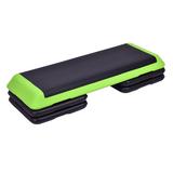 Costway 43" Height Adjustable Fitness Aerobic Step with Risers-Green