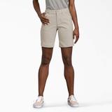 Dickies Women's Cooling Bi-Stretch Shorts - Stone Size 8 (SRF100)
