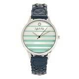 Sophie and Freda Women's Watches Silver/Teal - Silvertone & Teal Tucson Leather-Strap Watch