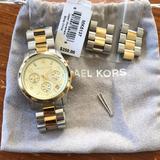 Michael Kors Jewelry | Michael Kors Gold And Silver Watch 30mm | Color: Gold/Silver | Size: Os