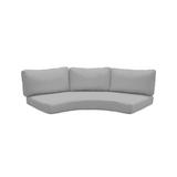 Covers for Low-Back Curved Armless Sofa Cushions 6 inches thick in Grey - TK Classics 020CK-LB-CURVED-GREY