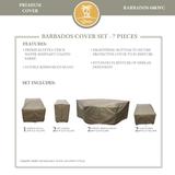 BARBADOS-08k Protective Cover Set in Beige - TK Classics BARBADOS-08kWC