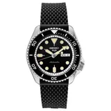 Seiko Men's Black Silicone Automatic Watch - SRPD95, Size: Large