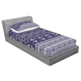 East Urban Home Navy Blue Bedding Set w/ Sheet & Covers, Tribal Ehnic Style Horizontal Design Image Artwork in Blue/Gray | Wayfair