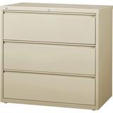 Lorell 3-Drawer Lateral Filing Cabinet Metal in Gray, Size 40.3 H x 42.0 W x 18.63 D in | Wayfair 88032
