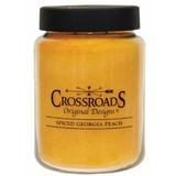 CWI Gifts Spiced Georgia Peach Scented Jar Candle Paraffin in Yellow, Size 5.75 H x 4.0 W x 4.0 D in | Wayfair G00753