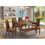 Winston Porter LaKee 6 Piece Solid Wood Dining Set Wood/Upholstered Chairs in Brown, Size 30.0 H in | Wayfair 06AFF9E9240E4F0CADF3B5C20B23A57E
