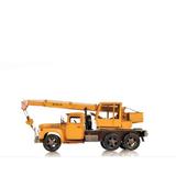 Red Barrel Studio® Higden Metal Handmade Tin Crane Truck Metal in Yellow, Size 7.5 H x 18.0 W x 5.0 D in | Wayfair 71949B12956040628C23396FDEEDDD95