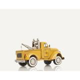 Brite Lite New Neon Drusilla 1926 Pennzoil Tow Truck Metal Handmade Metal in Yellow, Size 7.0 H x 6.0 W x 12.0 D in | Wayfair