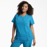 Dickies Women's Xtreme Stretch V-Neck Scrub Top - Teal Size L (82851)