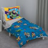 Disney Toy Story 4 Piece Toddler Bedding Set Polyester in Blue/Navy | Wayfair 6338416