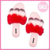Victoria's Secret Shoes | Sale New Victorias Secret Faux-Fur Slippers | Color: Pink/Red | Size: Various