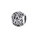 Silver Angle Women's Jewelry Charms White - Sterling Silver Floral Filigree 'A' Bead Charm