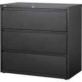 Lorell 3-Drawer Lateral Filing Cabinet Metal in Black, Size 40.3 H x 42.0 W x 18.63 D in | Wayfair 88031