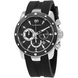 Cruise Jellyfish Silver Dial Black Silicone Watch 115192 - Black - TechnoMarine Watches
