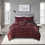 True North Mink to Sherpa Comforter Set, Red, King