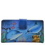 Anna by Anuschka Two Fold Organizer Wallet Multi No Size Leather,Polyester