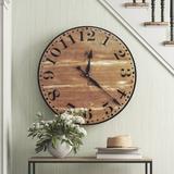 Laurel Foundry Modern Farmhouse® Dahill Wall Clock Wood in Brown, Size 24.0 H x 24.0 W x 1.5 D in | Wayfair 69A0A71B0A7C453DA96A37EC58415988