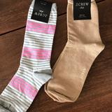 J. Crew Accessories | J. Crew Socks | Color: Gold/Pink | Size: Os