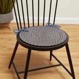 August Grove® Bar Harbor Indoor Dining Chair Cushion in Gray/Black/Indigo, Size 0.5 H x 15.0 W x 15.0 D in | Wayfair