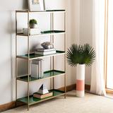 Safavieh Justine 52" H x 28" W Iron Etagere Bookcase Metal in Green/Yellow, Size 52.0 H x 28.0 W x 10.0 D in | Wayfair ETG3201B