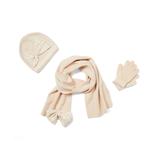 Gina Group Girls' Casual Gloves Shell - Shell Knit Bow Beanie Set - Toddler