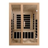 Dynamic Infrared Santiago 2 - Person Indoor FAR Infrared Sauna in Hemlock in Brown, Size 75.0 H x 40.0 W x 46.0 D in | Wayfair DYN-6209-01