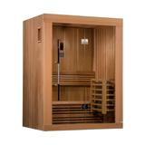 Golden Designs Sundsvall 2 - Person Indoor Bluetooth Compatible Traditional Steam Sauna in Cedar in Brown | Wayfair GDI-7289-01