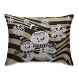 New Orleans Saints 20'' x 26'' Holiday Team Snowman Bed Pillow