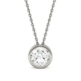 Charles & Colvard 1 Ct. T.w. Lab Created Moissanite Solitaire Pendant Necklace In 14K White Gold, 18 In