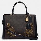 Coach Bags | Nwt Coach Gorgeous Embroidered Carryall Satchel | Color: Black/Gold | Size: Os