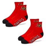 Youth For Bare Feet Ottawa Senators Two-Pack Quarter-Length Socks