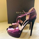 Gucci Shoes | Authentic Gucci Platform Heels | Color: Purple | Size: 8