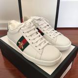 Gucci Shoes | Authentic Gucci Ace Bee Sneakers 37 (Fits Like 38) | Color: White | Size: 7