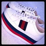 Gucci Shoes | Beautiful Gucci Sneaker | Color: Red/White | Size: 6.5
