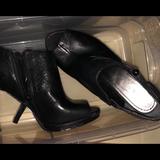 Nine West Shoes | Ankle Open Toe Bootsale | Color: Black | Size: 6.5