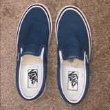 Vans Shoes | Blue Slip On Vans | Color: Blue/White | Size: 7