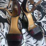 Nine West Shoes | Brown And Pink Stiletto Pumps With Ankle Straps | Color: Brown/Pink | Size: 6.5