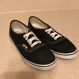 Vans Shoes | Black Authentic Vans | Color: Black/White | Size: 7