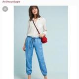 Anthropologie Pants & Jumpsuits | Anthropologie Cropped Pants | Color: Blue/White | Size: S