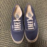 Vans Shoes | Authentic Womens Navy Blue Vans | Color: Blue | Size: 8