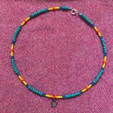 Brandy Melville Jewelry | Aqua Starfish Beaded Chocker, Vsco | Color: Blue/Yellow | Size: Os