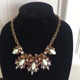 J. Crew Jewelry | Beautiful Statement Necklace | Color: Green/White | Size: 20 Inch When Extended